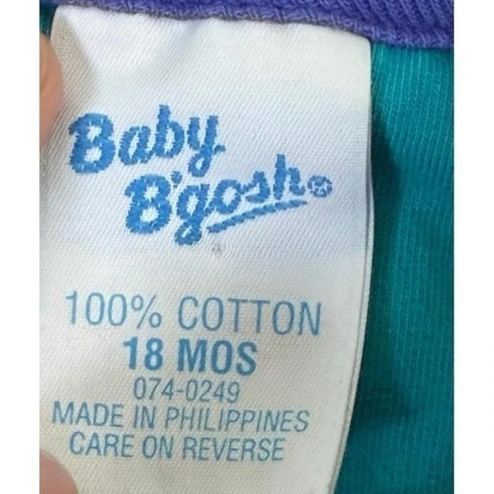 Vintage Baby B'gosh Romper 18 Months Colorblock In the Sea Shortall‎ 90s